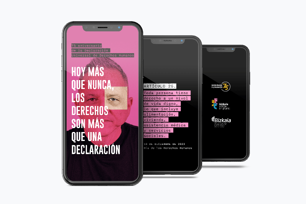 Campaña de comunicación social sobre los Derechos Humanos, aplicación en móviles